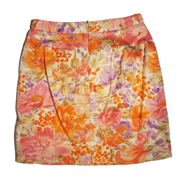 Zara Floral Layered Pencil Skirt Multicolor Straight Small - Picture 2 of 4